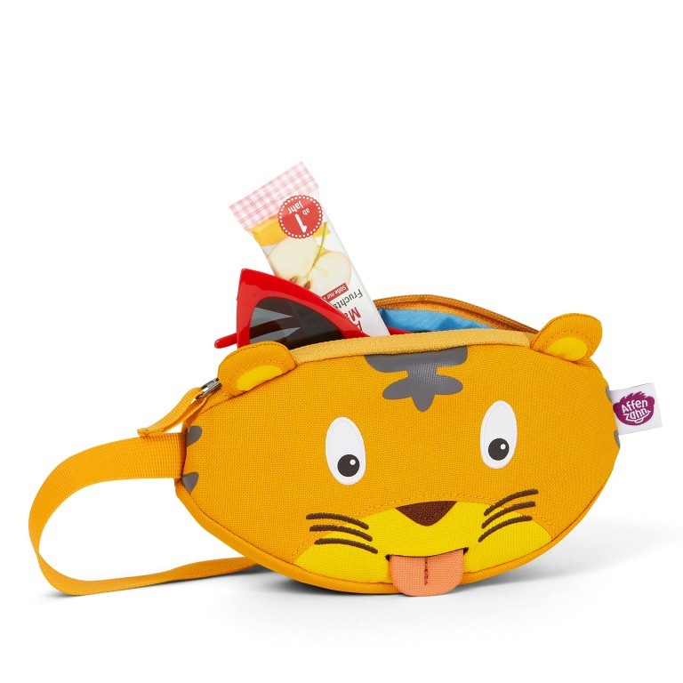 Gürteltasche Bauchtasche für Kinder Tiger, Farbe: gelb, Marke: Affenzahn, EAN: 4057081045495, Abmessungen in cm: 21.5x10x5.5, Bild 4 von 5