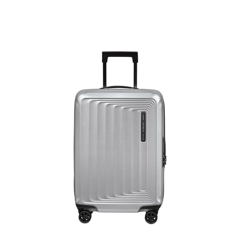 Koffer Nuon Spinner 55 erweiterbar Matt Silver, Farbe: grau, Marke: Samsonite, EAN: 5400520095626, Abmessungen in cm: 40x55x20, Bild 1 von 18