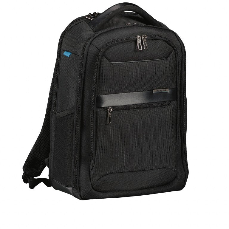 Rucksack Vectura Evo Laptop Backpack 15.6 Zoll mit USB-Anschluss und Easy-Pass-System Black, Farbe: schwarz, Marke: Samsonite, EAN: 5414847971709, Abmessungen in cm: 29x44.5x18, Bild 2 von 9