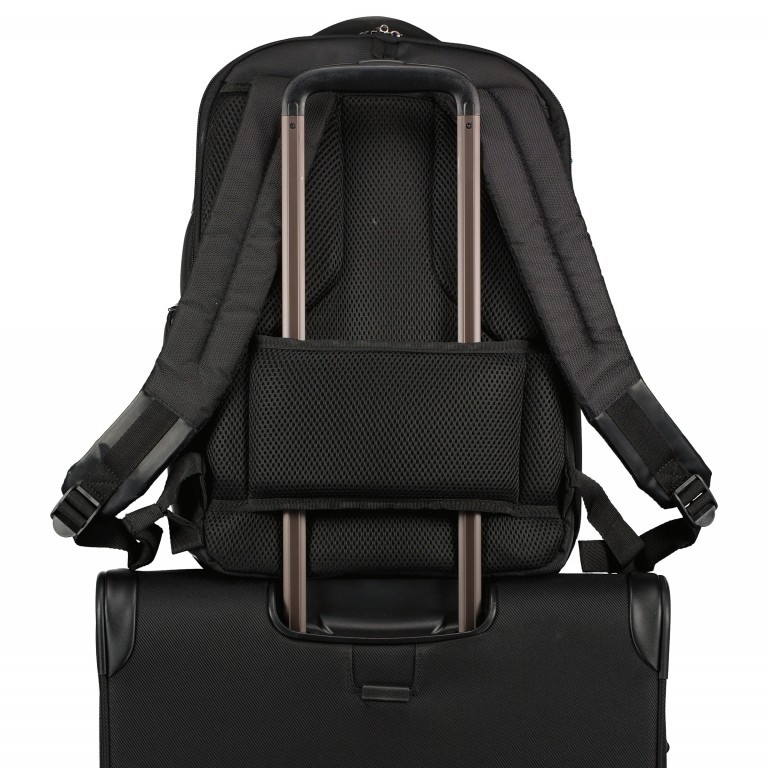 Rucksack Vectura Evo Laptop Backpack 15.6 Zoll mit USB-Anschluss und Easy-Pass-System Black, Farbe: schwarz, Marke: Samsonite, EAN: 5414847971709, Abmessungen in cm: 29x44.5x18, Bild 5 von 9