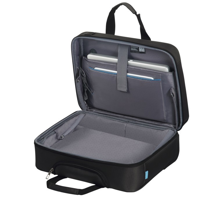 Pilotenkoffer Vectura Evo Business Case Wheels 15.6 Zoll mit USB-Anschluss Black, Farbe: schwarz, Marke: Samsonite, EAN: 5414847972034, Abmessungen in cm: 42x32x20, Bild 8 von 11