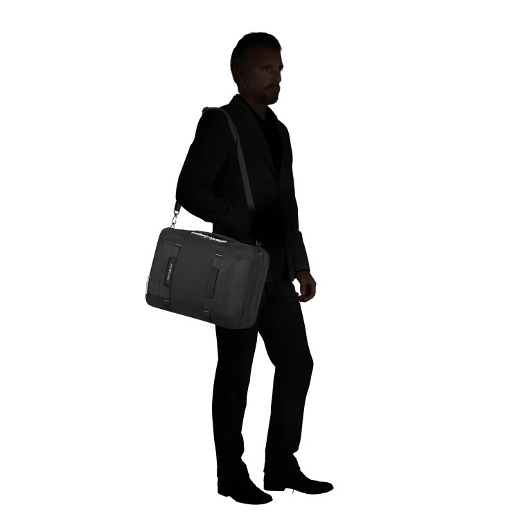 Rucksack / Bordtasche Sonora 3-Way Shoulder Bag Expandable mit Laptopfach 15.6 Zoll Black, Farbe: schwarz, Marke: Samsonite, EAN: 5400520015372, Bild 7 von 14