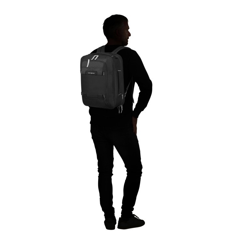 Rucksack / Bordtasche Sonora 3-Way Shoulder Bag Expandable mit Laptopfach 15.6 Zoll Black, Farbe: schwarz, Marke: Samsonite, EAN: 5400520015372, Bild 8 von 14