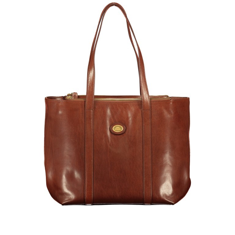 Shopper Story Donna Marrone, Farbe: cognac, Marke: The Bridge, EAN: 8033748494123, Abmessungen in cm: 30x28x13, Bild 1 von 5