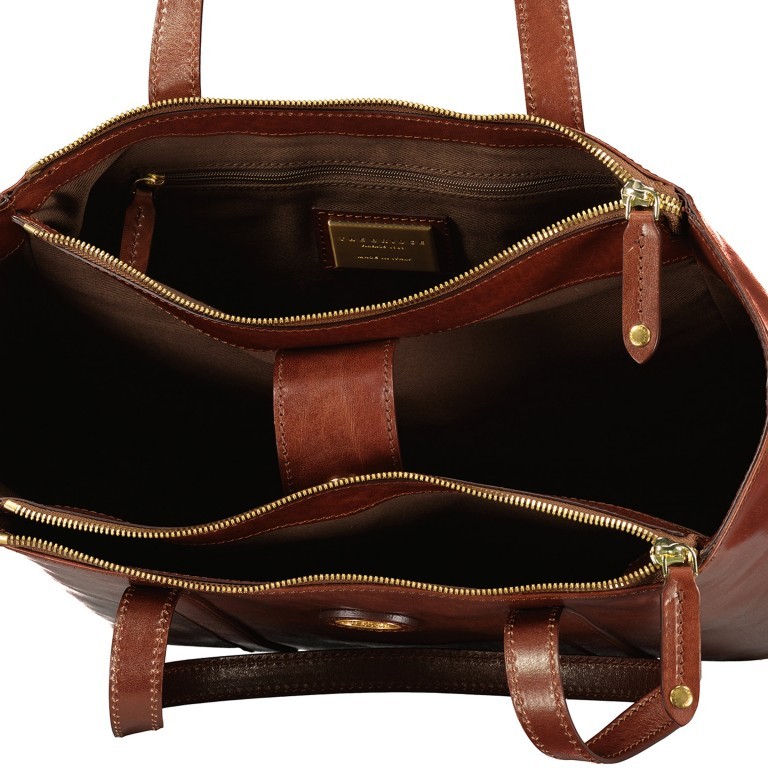 Shopper Story Donna Marrone, Farbe: cognac, Marke: The Bridge, EAN: 8033748494123, Abmessungen in cm: 30x28x13, Bild 5 von 5