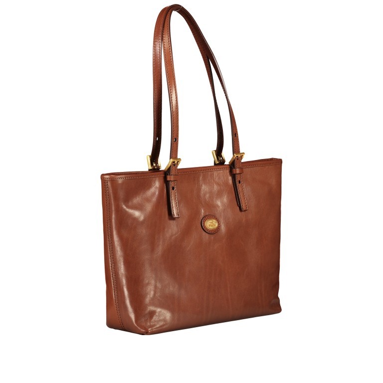 Shopper Story Donna Marrone, Farbe: cognac, Marke: The Bridge, EAN: 8033748044830, Abmessungen in cm: 32x27x10, Bild 2 von 5