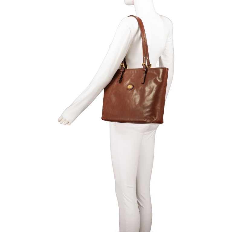 Shopper Story Donna Marrone, Farbe: cognac, Marke: The Bridge, EAN: 8033748044830, Abmessungen in cm: 32x27x10, Bild 4 von 5