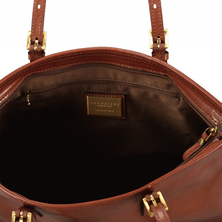 Shopper Story Donna Marrone, Farbe: cognac, Marke: The Bridge, EAN: 8033748044830, Abmessungen in cm: 32x27x10, Bild 5 von 5