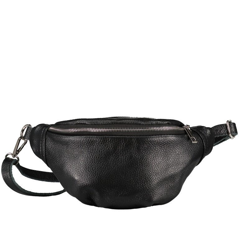 Gürteltasche Schwarz, Farbe: schwarz, Marke: Hausfelder Manufaktur, EAN: 4065646006348, Abmessungen in cm: 28x13x7, Bild 1 von 6