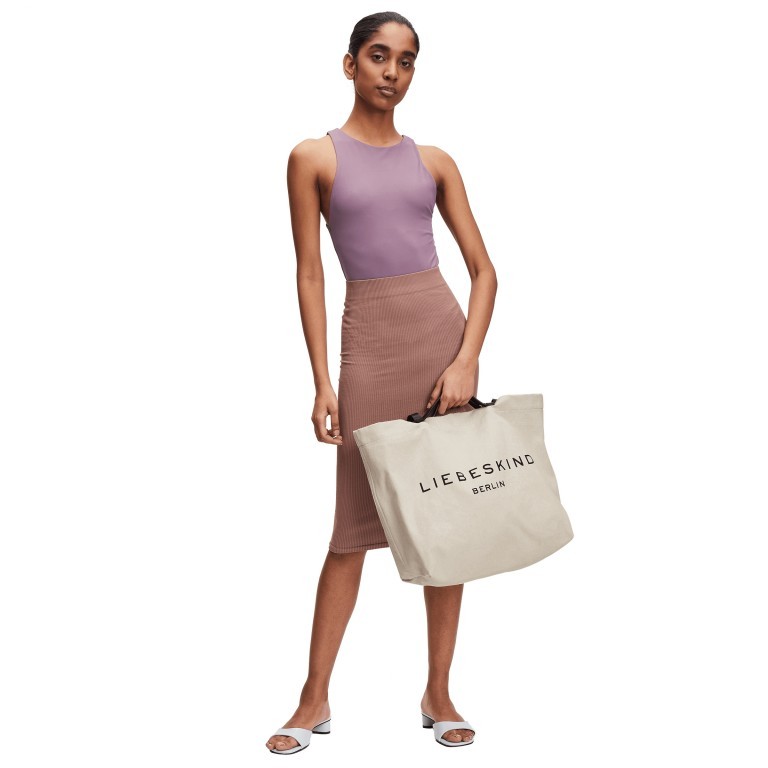 Shopper Basic Aurora Shopper L Pale Moon, Farbe: beige, Marke: Liebeskind Berlin, EAN: 4064657047036, Abmessungen in cm: 55.5x38x19, Bild 3 von 5