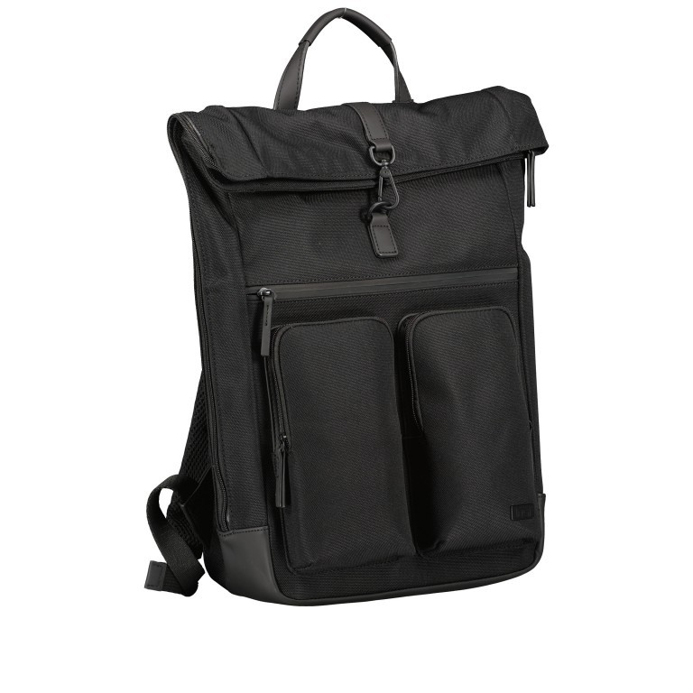 Rucksack Helsinki Backpack Courier mit Laptopfach 15 Zoll Black, Farbe: schwarz, Marke: Jost, EAN: 4025307766882, Bild 2 von 10