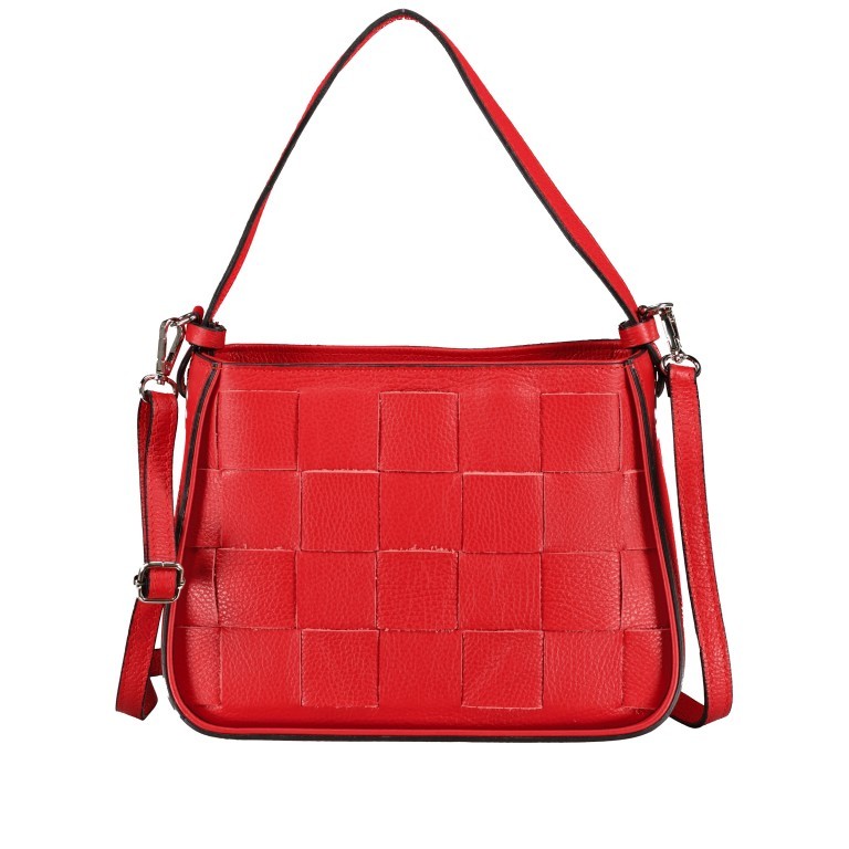 Umhängetasche Rot, Farbe: rot/weinrot, Marke: Hausfelder Manufaktur, EAN: 4065646006430, Abmessungen in cm: 27x20x11, Bild 1 von 8