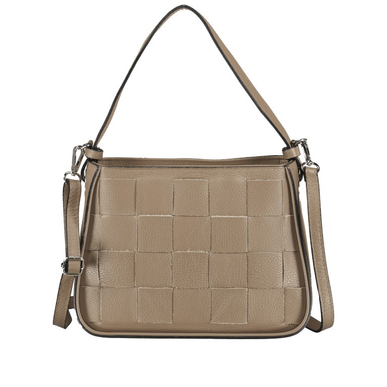 Umhängetasche Taupe, Farbe: taupe/khaki, Marke: Hausfelder Manufaktur, EAN: 4065646006447, Abmessungen in cm: 27x20x11, Bild 1 von 8