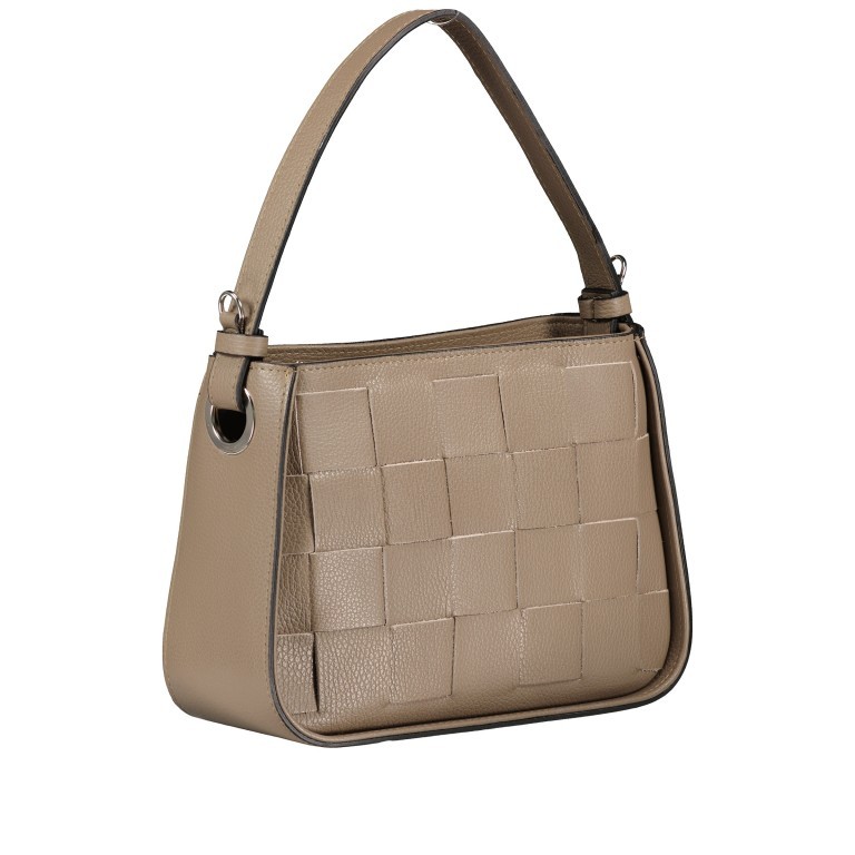 Umhängetasche Taupe, Farbe: taupe/khaki, Marke: Hausfelder Manufaktur, EAN: 4065646006447, Abmessungen in cm: 27x20x11, Bild 2 von 8