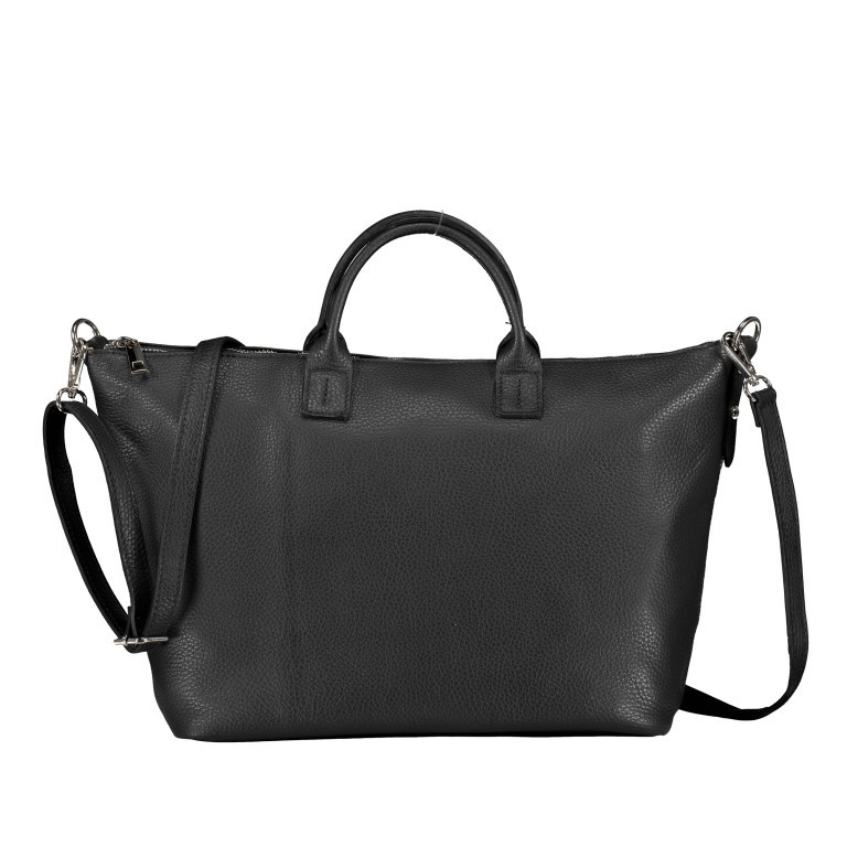 Handtasche Schwarz, Farbe: schwarz, Marke: Hausfelder Manufaktur, EAN: 4065646006478, Abmessungen in cm: 30x25x14, Bild 1 von 7