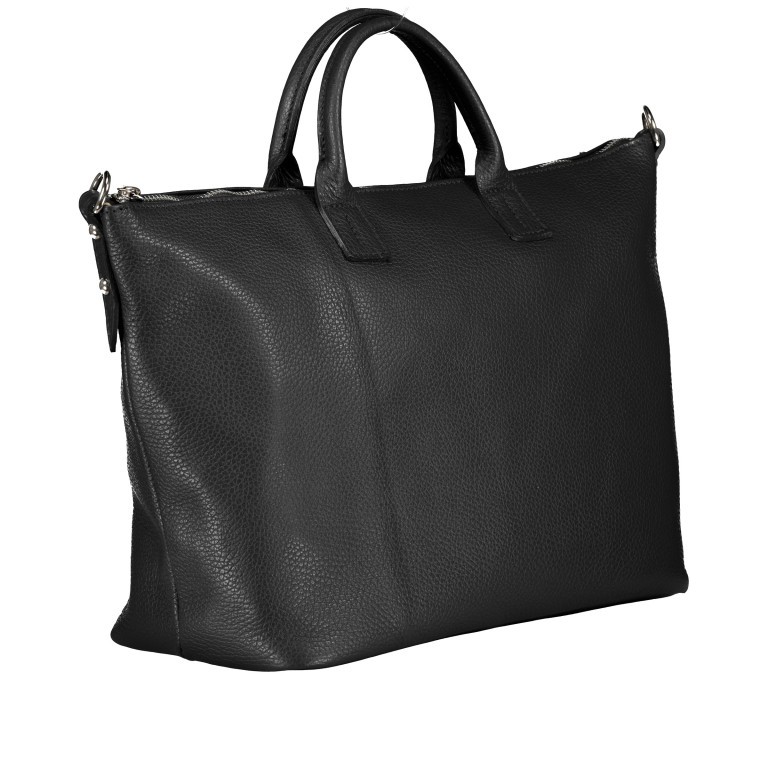 Handtasche Schwarz, Farbe: schwarz, Marke: Hausfelder Manufaktur, EAN: 4065646006478, Abmessungen in cm: 30x25x14, Bild 2 von 7