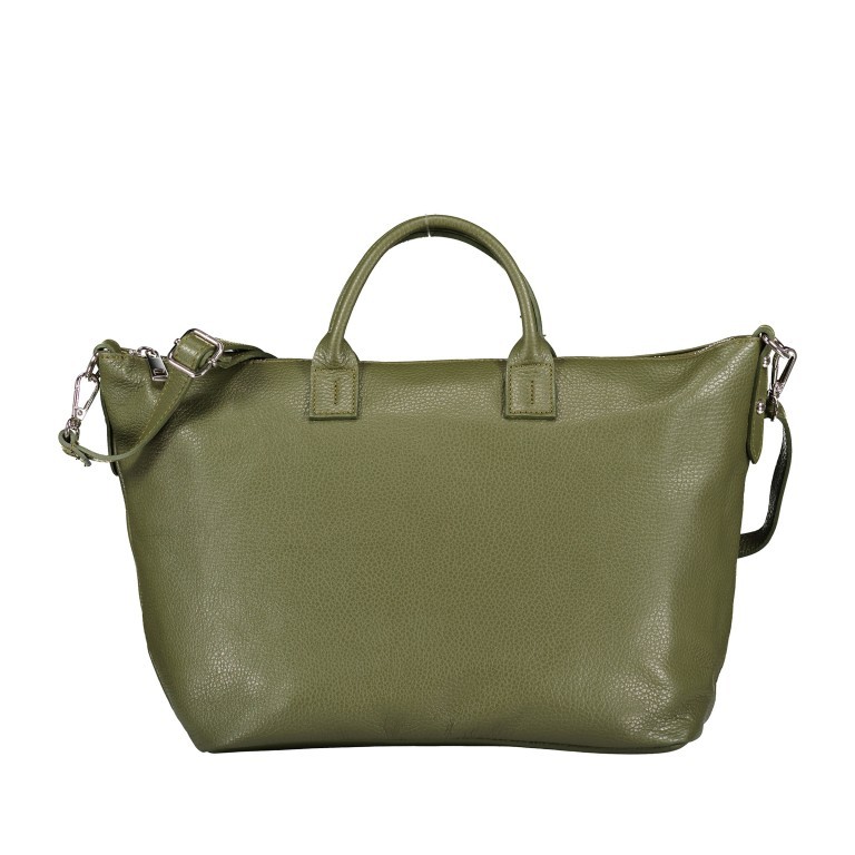 Handtasche Dunkelgrün, Farbe: grün/oliv, Marke: Hausfelder Manufaktur, EAN: 4065646006492, Abmessungen in cm: 30x25x14, Bild 1 von 7
