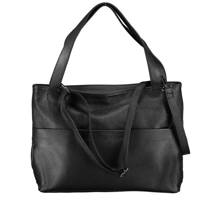 Handtasche Dollaro Schwarz, Farbe: schwarz, Marke: Hausfelder Manufaktur, EAN: 4065646006522, Abmessungen in cm: 31x25x12, Bild 1 von 9