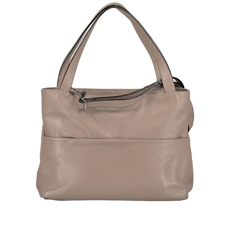 Handtasche Dollaro Taupe, Farbe: taupe/khaki, Marke: Hausfelder Manufaktur, EAN: 4065646006539, Abmessungen in cm: 31x25x12, Bild 1 von 9