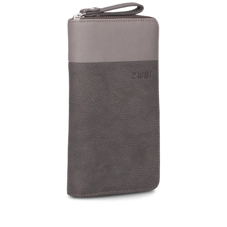 Geldbörse Eva Wallet EV2 Nubuk Stone, Farbe: grau, Marke: Zwei, EAN: 4250257926370, Abmessungen in cm: 19x11x3, Bild 1 von 4