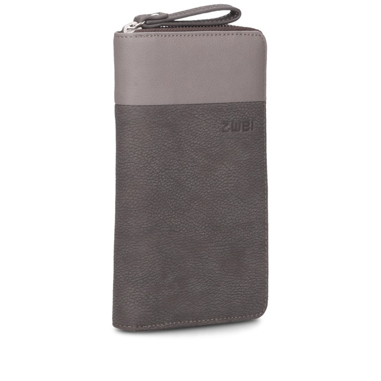 Geldbörse Eva Wallet EV2 Nubuk Stone, Farbe: grau, Marke: Zwei, EAN: 4250257926370, Abmessungen in cm: 19x11x3, Bild 1 von 6