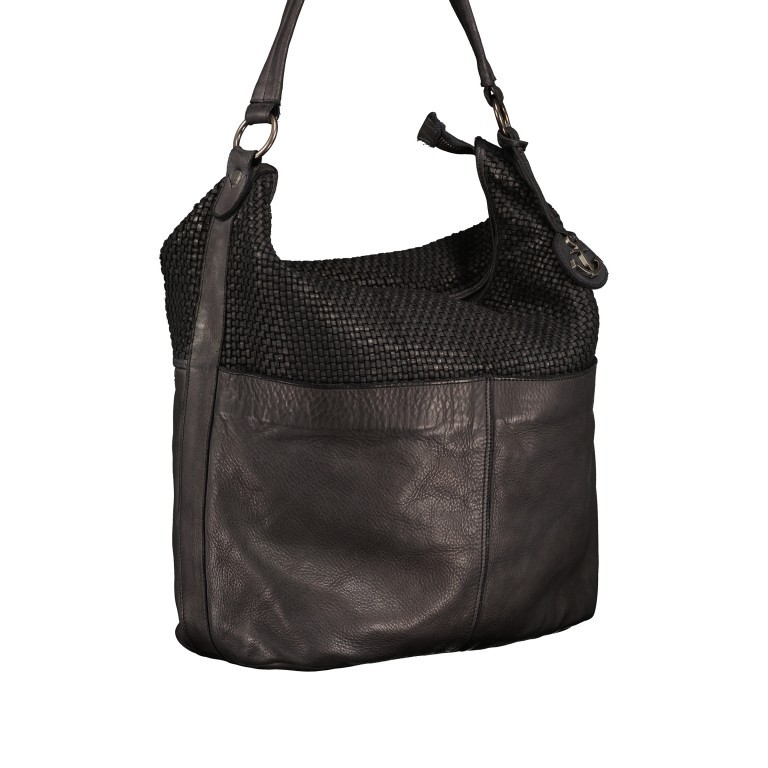 Beuteltasche Soft-Weaving Antonia SW.10501 Dark Ash, Farbe: anthrazit, Marke: Harbour 2nd, EAN: 4046478051812, Abmessungen in cm: 41x36.5x14, Bild 2 von 9