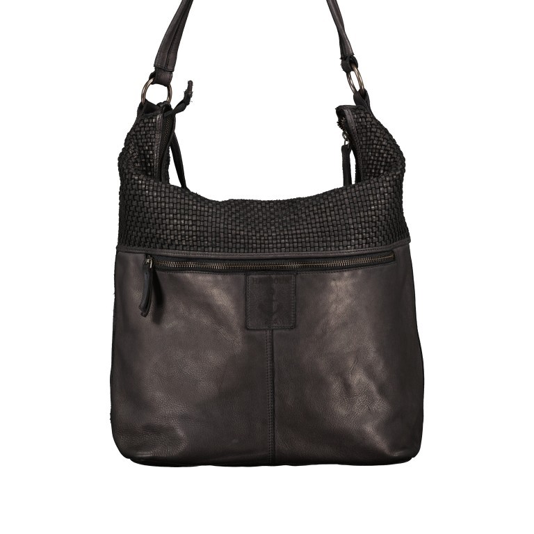 Beuteltasche Soft-Weaving Antonia SW.10501 Dark Ash, Farbe: anthrazit, Marke: Harbour 2nd, EAN: 4046478051812, Abmessungen in cm: 41x36.5x14, Bild 3 von 9