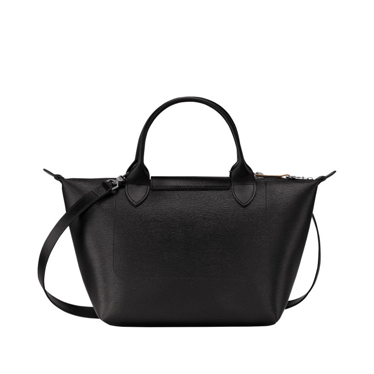 Handtasche Le Pliage City Handtasche S mit Schulterriemen Schwarz, Farbe: schwarz, Marke: Longchamp, EAN: 3597922151240, Abmessungen in cm: 25x23x16, Bild 3 von 5