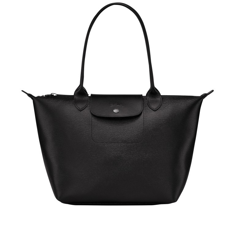 Shopper Le Pliage City Shopper S Schwarz, Farbe: schwarz, Marke: Longchamp, EAN: 3597922150502, Abmessungen in cm: 28x26.5x15.5, Bild 1 von 5