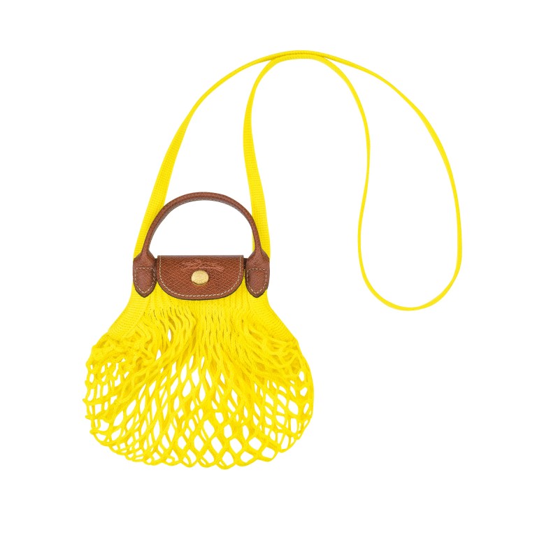 Umhängetasche Le Pliage Filet XS Gelb, Farbe: gelb, Marke: Longchamp, EAN: 3597922164189, Abmessungen in cm: 17x18x1, Bild 1 von 4