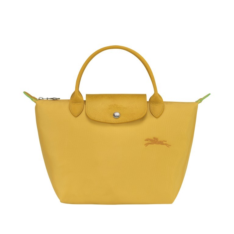 Handtasche Le Pliage Green Handtasche S Gelb, Farbe: gelb, Marke: Longchamp, EAN: 3597922140701, Abmessungen in cm: 23x22x14, Bild 1 von 5