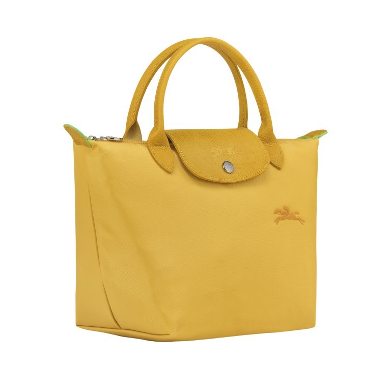 Handtasche Le Pliage Green Handtasche S Gelb, Farbe: gelb, Marke: Longchamp, EAN: 3597922140701, Abmessungen in cm: 23x22x14, Bild 2 von 5