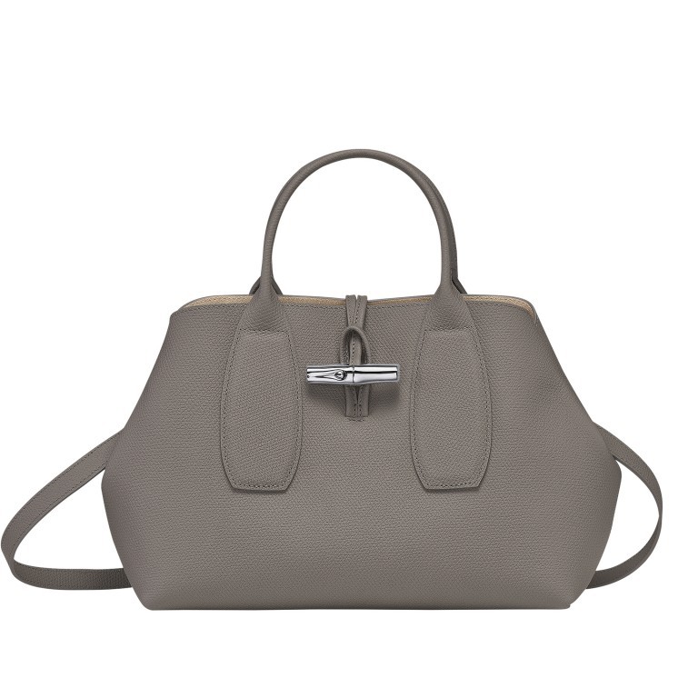 Handtasche Roseau Handtasche M Grau, Farbe: grau, Marke: Longchamp, EAN: 3597922090129, Abmessungen in cm: 30x23.5x12, Bild 1 von 6