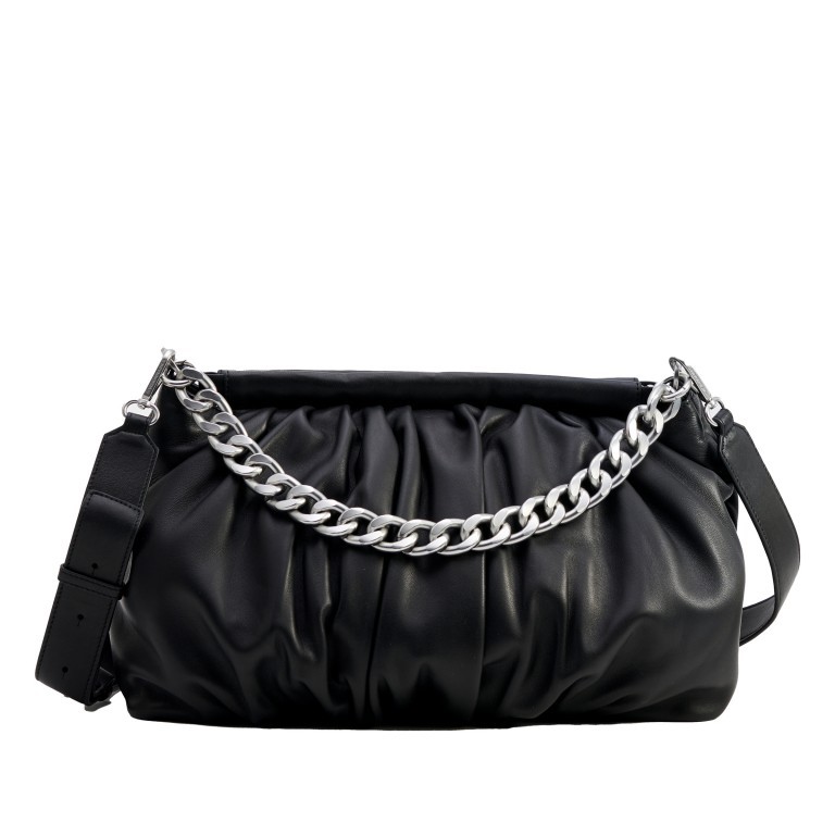 Umhängetasche / Clutch Soft Volume Emma Silky Leather Black, Farbe: schwarz, Marke: Les Visionnaires, EAN: 4260711670091, Abmessungen in cm: 43x26x13, Bild 1 von 6