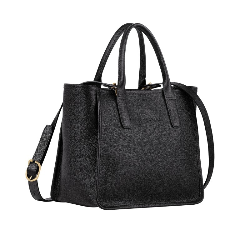 Handtasche Le Foulonné Schwarz, Farbe: schwarz, Marke: Longchamp, EAN: 3597922154722, Abmessungen in cm: 27x22x14, Bild 2 von 5
