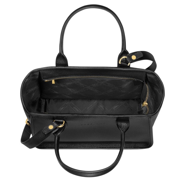 Handtasche Le Foulonné Schwarz, Farbe: schwarz, Marke: Longchamp, EAN: 3597922154722, Abmessungen in cm: 27x22x14, Bild 5 von 5