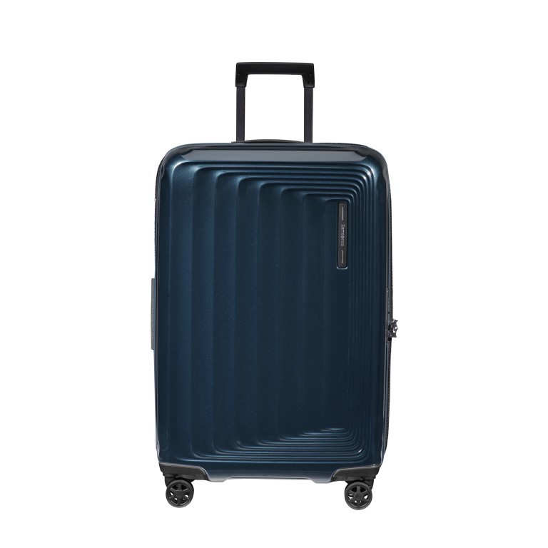 Koffer Nuon Spinner 69 erweiterbar Metallic Dark Blue, Farbe: blau/petrol, Marke: Samsonite, EAN: 5400520078322, Abmessungen in cm: 45x69x28, Bild 1 von 17