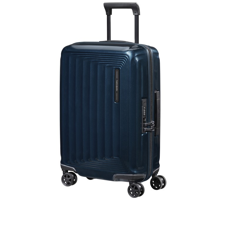 Koffer Nuon Spinner 55 erweiterbar Metallic Dark Blue, Farbe: blau/petrol, Marke: Samsonite, EAN: 5400520078308, Abmessungen in cm: 40x55x20, Bild 2 von 18