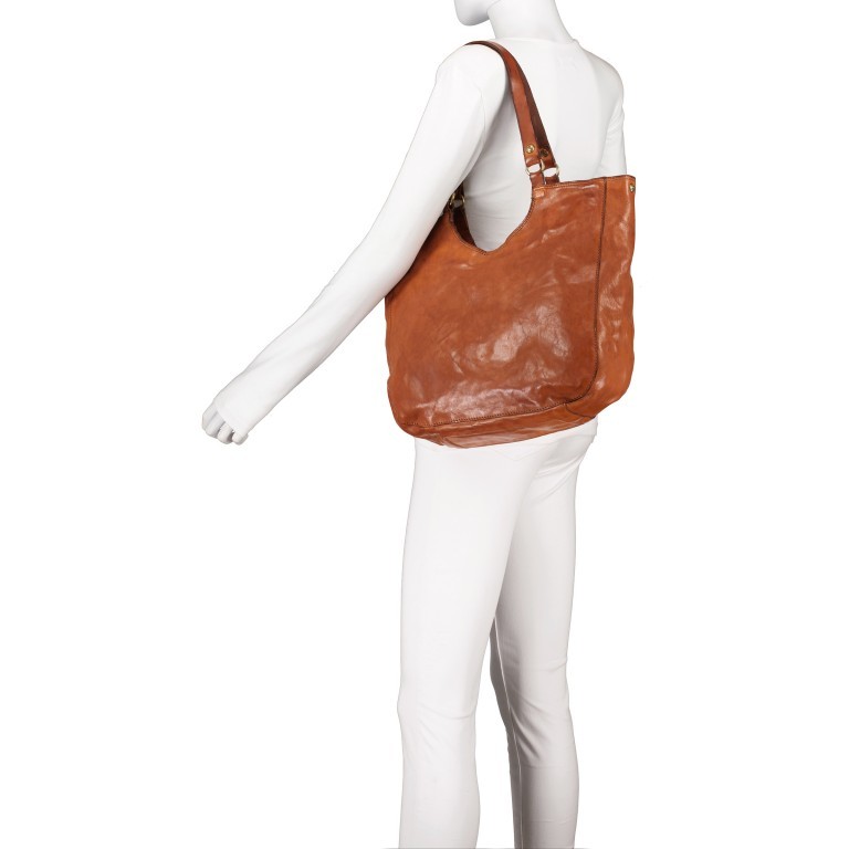 Shopper Edera Cognac, Farbe: cognac, Marke: Campomaggi, EAN: 8054302883115, Abmessungen in cm: 38x34x12, Bild 4 von 6