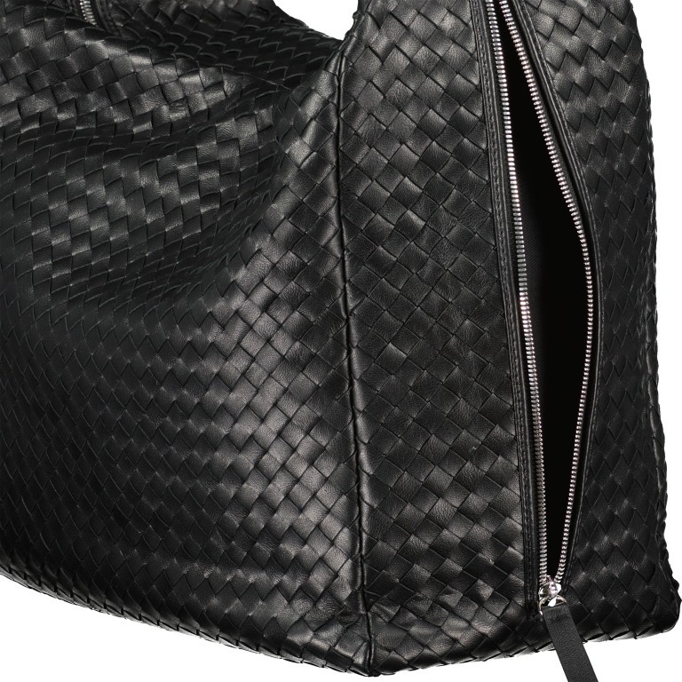 Beuteltasche Claudia Big Black Nickel, Farbe: schwarz, Marke: Abro, EAN: 4061724877596, Abmessungen in cm: 39x37x17, Bild 6 von 6