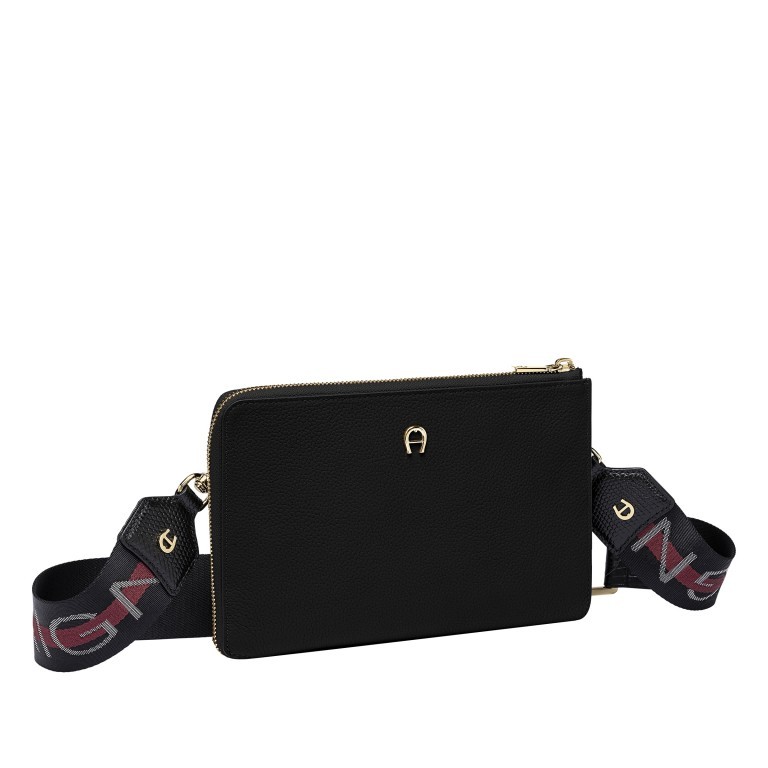 Umhängetasche / Clutch Zita Fashion Pouch Black, Farbe: schwarz, Marke: AIGNER, EAN: 4055539423918, Abmessungen in cm: 23.5x16x2.5, Bild 2 von 5