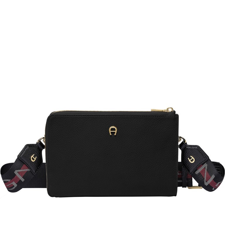 Umhängetasche / Clutch Zita Fashion Pouch Black, Farbe: schwarz, Marke: AIGNER, EAN: 4055539423918, Abmessungen in cm: 23.5x16x2.5, Bild 1 von 5