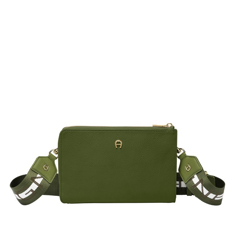 Umhängetasche / Clutch Zita Fashion Pouch Pesto Green, Farbe: grün/oliv, Marke: AIGNER, EAN: 4055539423932, Abmessungen in cm: 23.5x16x2.5, Bild 1 von 5