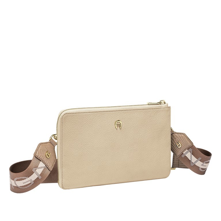 Umhängetasche / Clutch Zita Fashion Pouch Marzipan Beige, Farbe: beige, Marke: AIGNER, EAN: 4055539423949, Abmessungen in cm: 23.5x16x2.5, Bild 2 von 5