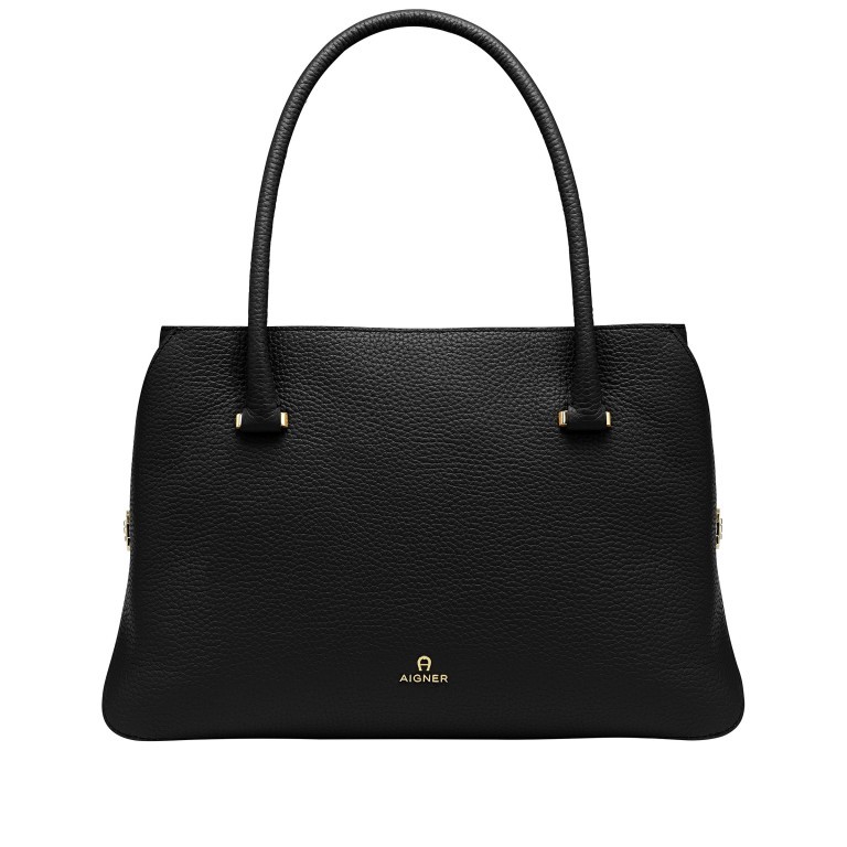 Handtasche Milano Handbag L Black, Farbe: schwarz, Marke: AIGNER, EAN: 4055539418969, Abmessungen in cm: 37x24x16, Bild 1 von 7