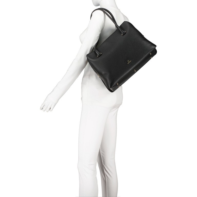 Handtasche Milano Handbag L Black, Farbe: schwarz, Marke: AIGNER, EAN: 4055539418969, Abmessungen in cm: 37x24x16, Bild 4 von 7