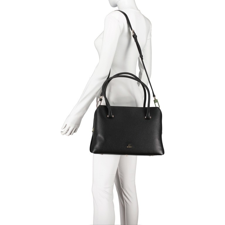 Handtasche Milano Handbag L Black, Farbe: schwarz, Marke: AIGNER, EAN: 4055539418969, Abmessungen in cm: 37x24x16, Bild 5 von 7