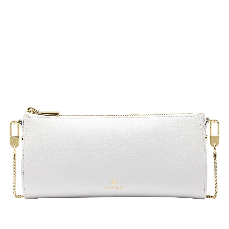 Clutch Ivy Milk White, Farbe: weiß, Marke: AIGNER, EAN: 4055539418495, Abmessungen in cm: 25x12x5, Bild 1 von 5
