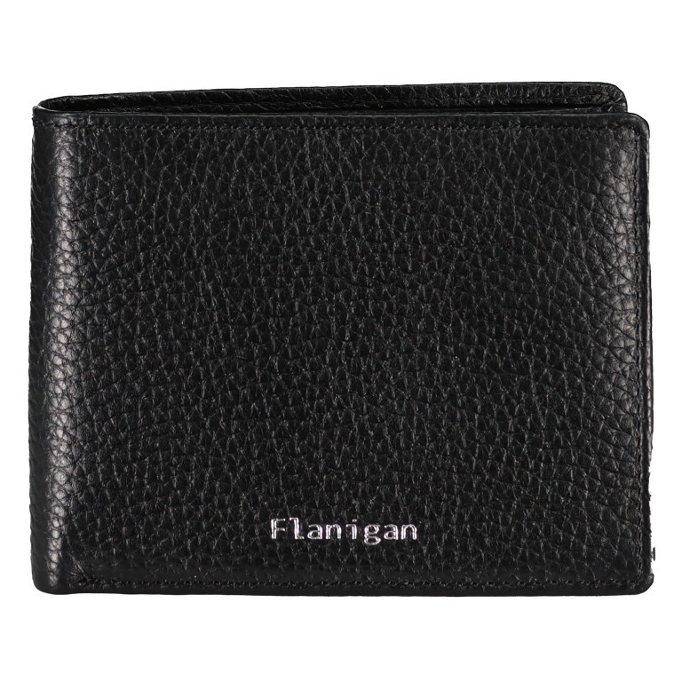 Geldbörse Como 068 mit RFID-Schutz Schwarz, Farbe: schwarz, Marke: Flanigan, EAN: 4035486099930, Abmessungen in cm: 12x9.5x2, Bild 1 von 5