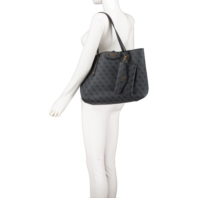 Shopper Eco Brenton Bag in Bag Black, Farbe: schwarz, Marke: Guess, EAN: 0190231534099, Abmessungen in cm: 36x27x13, Bild 5 von 10